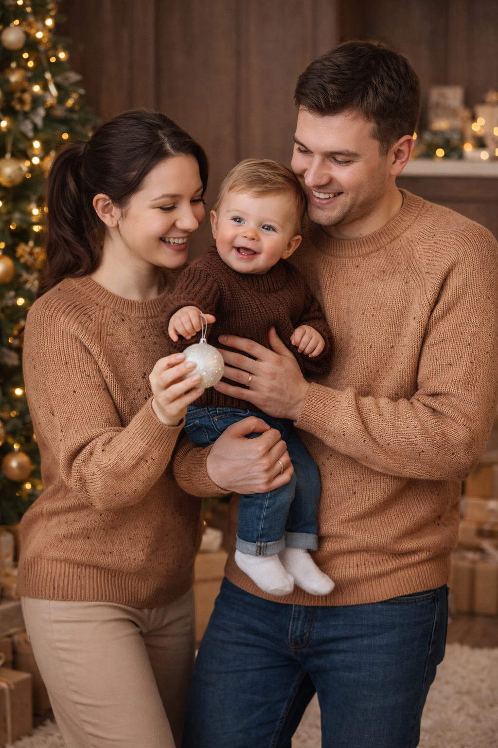 Светри коричневі Family Look